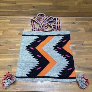 Peruvian Connection Crossbody Bag Womens Large Gray Wool Alpaca Tribal Peru